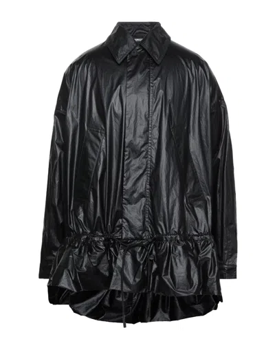 Valentino Overcoats In Black