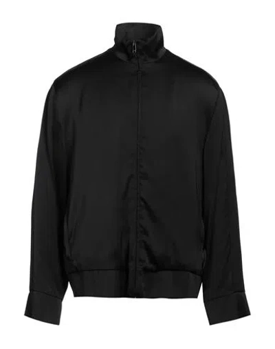 Valentino Satin Neck Sweatshirt With Zip Pockets In Black