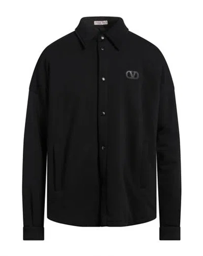 Valentino Garavani Man Jacket Black Size L Cotton, Polyester