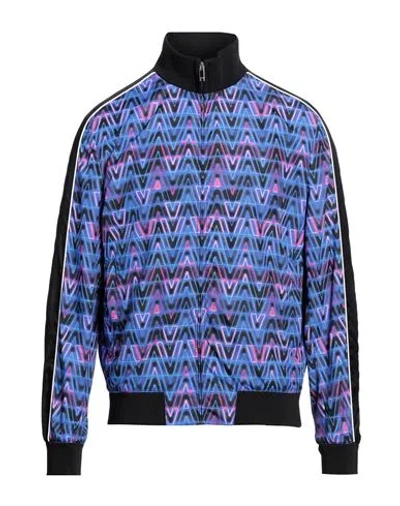Valentino Garavani Man Jacket Blue Size 40 Polyamide, Polyester