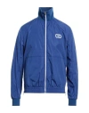 Valentino Blue Nylon Sweatshirt With Signature Vlogo In Blue