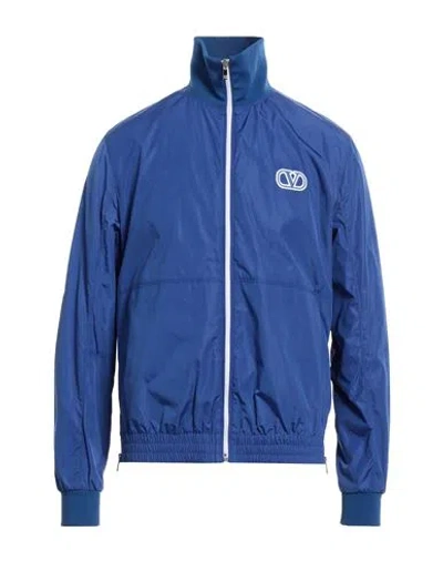 VALENTINO VALENTINO GARAVANI MAN JACKET BRIGHT BLUE SIZE 40 POLYAMIDE, POLYESTER, ELASTANE