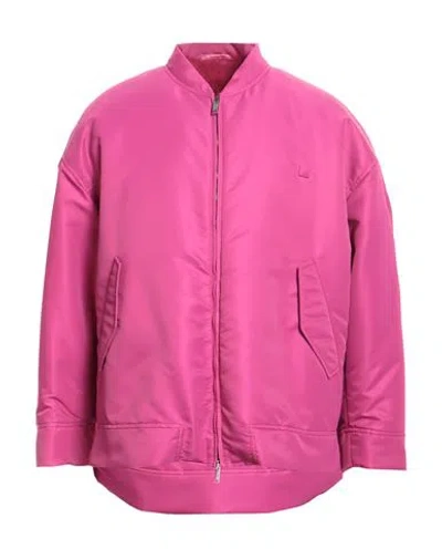 Valentino Man Jacket Fuchsia Size 36 Polyamide In Pink