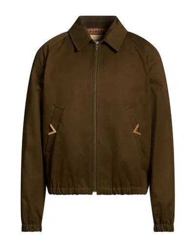 Valentino Garavani Man Jacket Military Green Size 38 Cotton