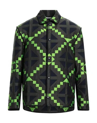 Valentino Garavani Man Jacket Military Green Size 36 Polyester, Cotton, Silk