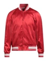 Valentino Garavani Man Jacket Red Size 40 Viscose, Cotton, Polyester, Polyamide, Elastane In Red