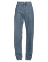 Valentino Garavani Man Jeans Blue Size 33 Lyocell, Cotton, Calfskin