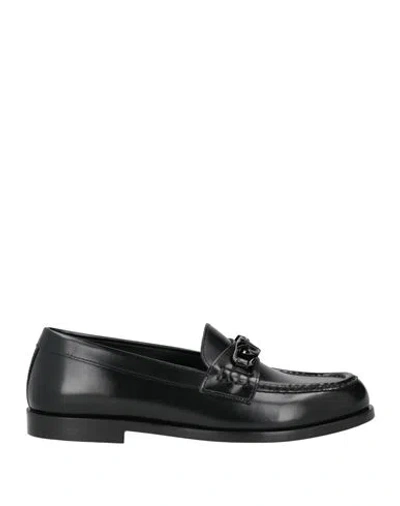 Valentino Garavani Man Loafers Black Size 7 Leather