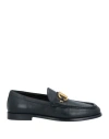 Valentino Garavani Man Loafers Black Size 8 Soft Leather In Black