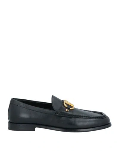 Valentino Garavani Man Loafers Black Size 8 Soft Leather