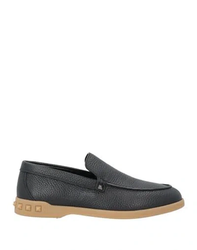 Valentino Garavani Man Loafers Black Size 9 Leather