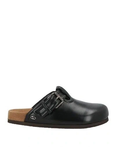 Valentino Garavani Man Mules & Clogs Black Size 7 Leather