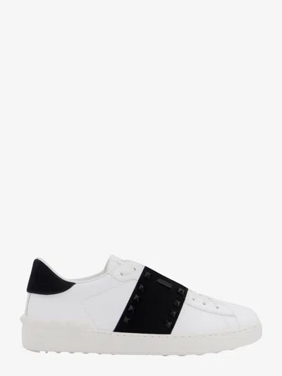 Valentino Garavani Rockstud Open Sneakers In White