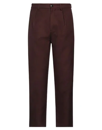 Valentino Garavani Man Pants Chocolate Brown Size 34 Cotton, Polyamide