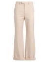 Valentino Garavani Man Pants Cream Size 36 Virgin Wool In Neutral