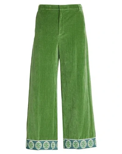 VALENTINO VALENTINO GARAVANI MAN PANTS GREEN SIZE 34 COTTON, LINEN