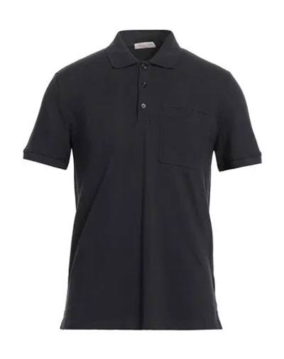 Valentino Garavani Man Polo Shirt Midnight Blue Size L Cotton
