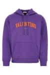 VALENTINO VALENTINO GARAVANI MAN PURPLE COTTON SWEATSHIRT