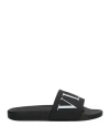 Valentino Vltn Rubber Slides In Black