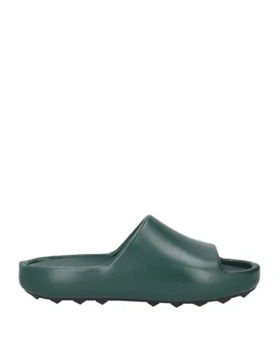 Valentino Garavani Man Sandals Dark Green Size 11 Soft Leather