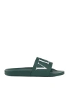 Valentino Garavani Man Sandals Dark Green Size 8 Rubber