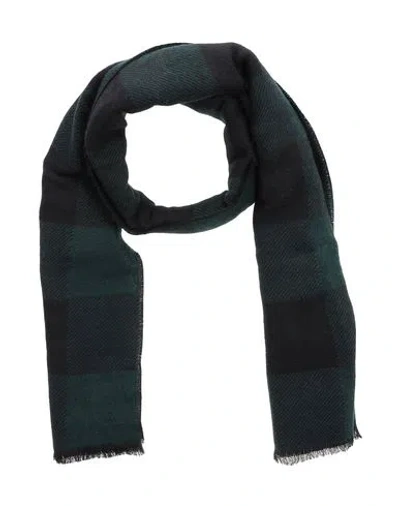 Valentino Garavani Man Scarf Dark Green Size - Alpaca Wool, Wool, Silk In Gray