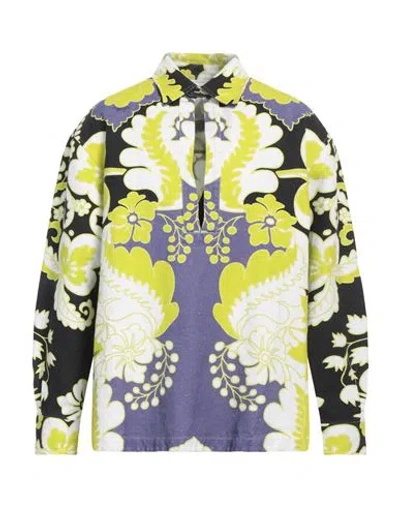 Valentino Garavani Man Shirt Acid Green Size 16 Hemp