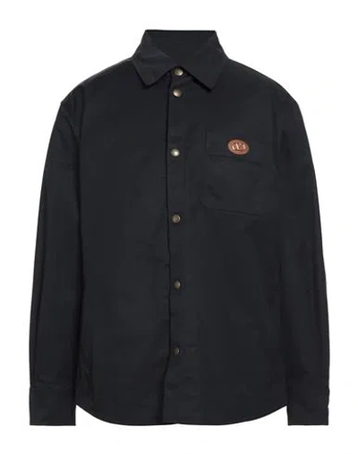 VALENTINO VALENTINO GARAVANI MAN SHIRT BLACK SIZE 38 POLYESTER, ELASTOMULTIESTER