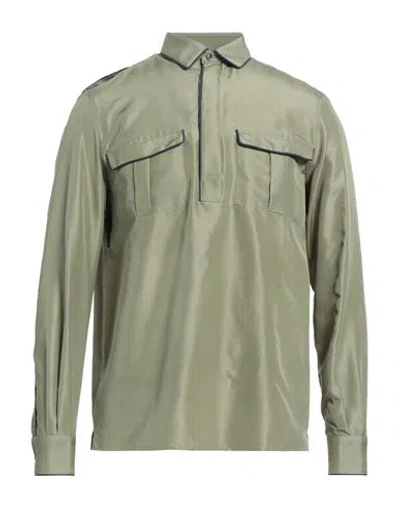 Valentino Garavani Man Shirt Sage Green Size 15 ½ Silk