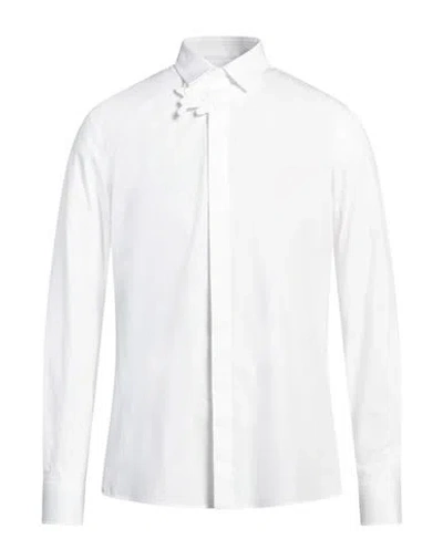 Valentino Garavani Man Shirt White Size 16 Cotton, Polyester