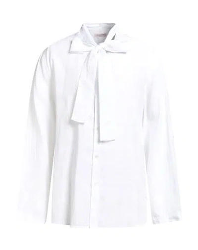 Valentino Garavani Man Shirt White Size 16 Linen