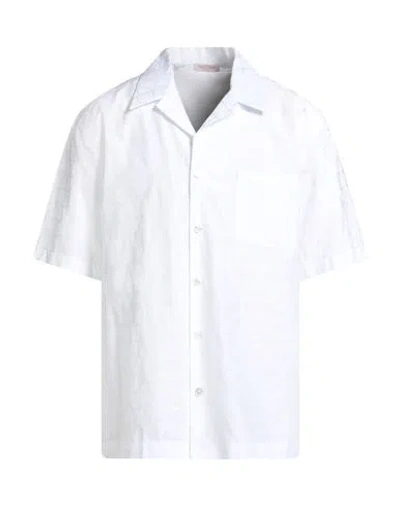 Valentino Garavani Man Shirt White Size 40 Cotton In Yellow