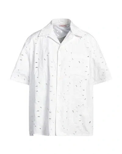 Valentino Garavani Man Shirt White Size 42 Cotton, Polyester