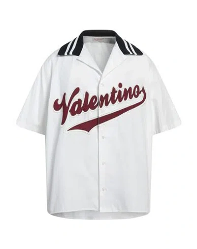 Valentino Garavani Man Shirt White Size 42 Cotton, Polyester, Polyamide, Elastane