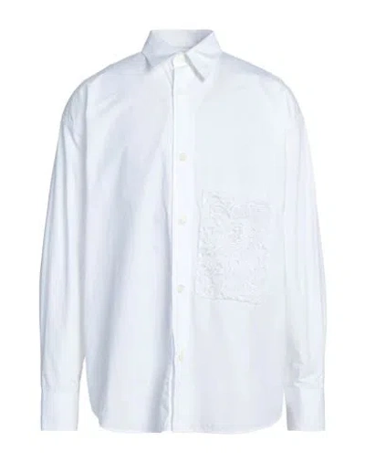 Valentino Garavani Man Shirt White Size M Cotton, Polyester