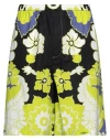 Valentino Garavani Man Shorts & Bermuda Shorts Lime Green Size 34 Linen In Green