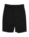 Valentino Garavani Black Bermuda Shorts With Vlogo Print In Toile Iconographe Man In Black
