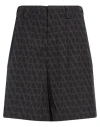 Valentino Textured Patterned Trousers With Side And Back Pockets In Black