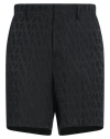 Valentino Vlogo Toile Iconographe Bermuda Shorts In Black