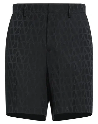 VALENTINO VALENTINO GARAVANI MAN SHORTS & BERMUDA SHORTS BLACK SIZE 34 SILK