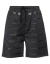 Valentino Garavani Man Shorts & Bermuda Shorts Black Size S Polyamide, Cotton In Black