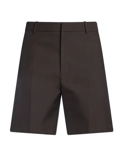 Valentino Garavani Man Shorts & Bermuda Shorts Dark Brown Size 30 Polyester