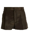 Valentino Garavani Man Shorts & Bermuda Shorts Dark Brown Size 30 Silk