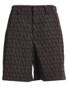 Valentino Garavani Man Shorts & Bermuda Shorts Dark Brown Size 34 Polyester