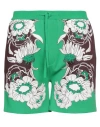 Valentino Green Viscose Shorts In Green