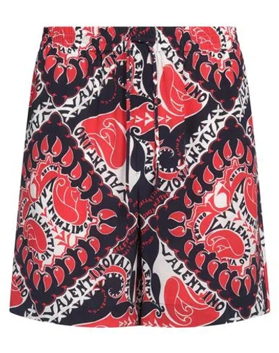 Valentino Garavani Man Shorts & Bermuda Shorts Midnight Blue Size 36 Silk