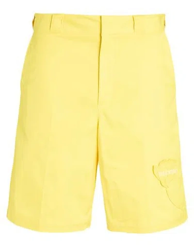 Valentino Garavani Man Shorts & Bermuda Shorts Yellow Size 30 Polyester