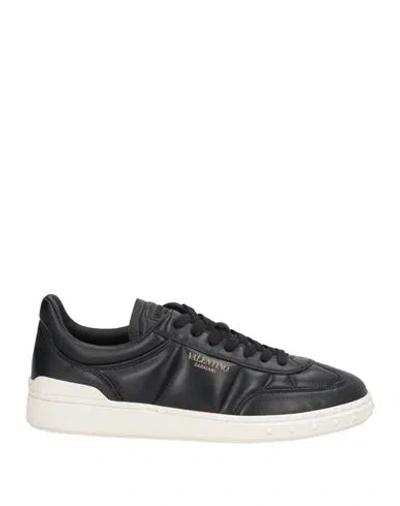 Valentino Garavani Man Sneakers Black Size 6 Leather