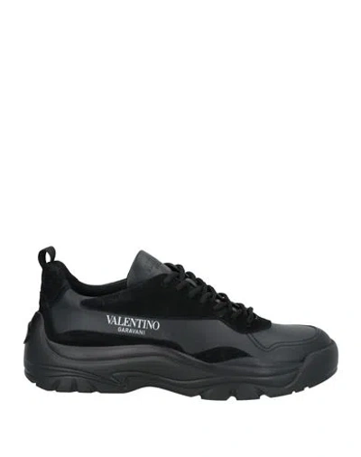 Valentino Garavani Man Sneakers Black Size 6.5 Soft Leather