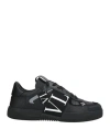 Valentino Panelled Logo-detail Sneakers In Black